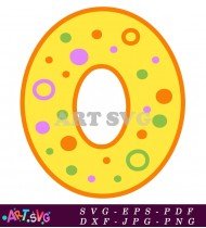 Yellow Number Zero Printable Birthday Party Decorations SVG