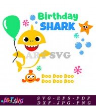 Baby Shark Birthday Party Printable Decorations SVG