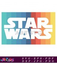 Star Wars Logo Rainbow Color Pattern SVG