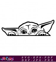 Baby Yoda Character Vector Illustration Download SVG 1