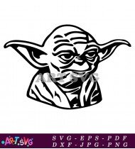 Baby Yoda Character Vector Illustration for Design SVG