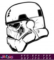 Star Wars Stormtrooper Helmet Vector Graphic SVG