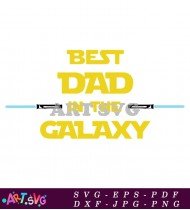 Best Dad In Galaxy Baby Yoda SVG