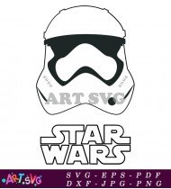 Star Wars Trooper Helmet Outline Art SVG