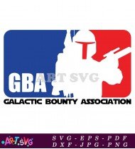 Boba Fett Galactic Bounty Association Sticker SVG 1