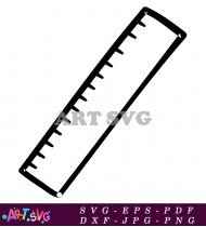 Ruler Black And White Measurement School Supply SVG