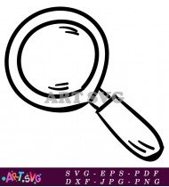 Simple Magnifying Glass Clip Art Design Image SVG