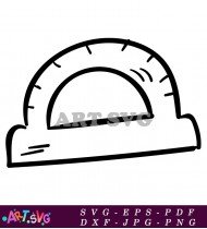 Protractor Angle Measurement Geometry Math Tool SVG