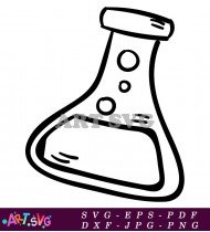 Beaker Black And White Clip Art Icon SVG