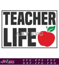 Teacher Life Black And White Clip Art SVG