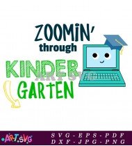 Kindergarten Learning Through Zoom Distance Education School Kids SVG 1