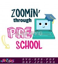 Preschool Learning Through Zoom Distance Education School Kids SVG 1