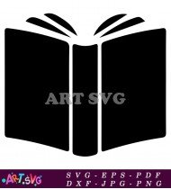 Books Stack Silhouette Black Back To School Clipart SVG