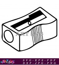 Back To School Pencil Sharpener Clipart SVG 1