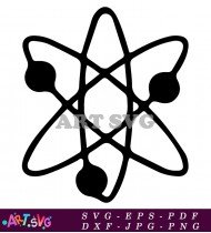 Black Atom Science Classroom Design SVG