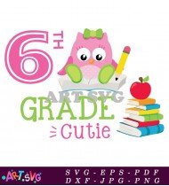 Owl Clipart for 6th Grade Students SVG