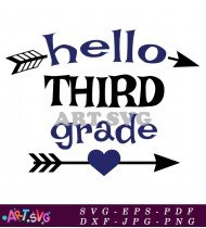 Hello Third Grade Squad Flamingo Design SVG