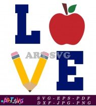 School Love Vector Clipart Teachers SVG File