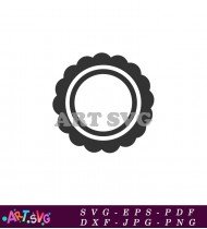 Simple Black and White Circle Clipart SVG