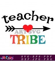 Teacher Tribe Arrow and Heart Clipart SVG