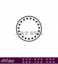 Blank Black Circle With Dots SVG