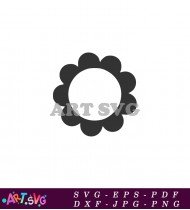 Black And White Floral Design Vector Graphic SVG