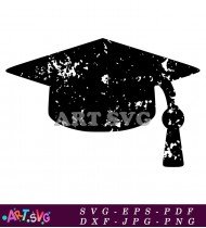 Graduation Cap Clipart Silhouette Black And White SVG