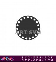 Circle Dots Clipart Template Black White SVG