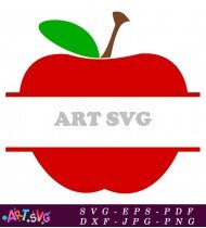 Red Apple Clipart Silhouette Simple Design SVG