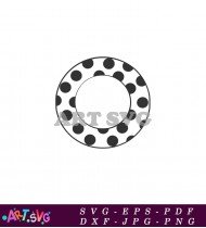 Circle Polka Dot Clipart Black And White SVG