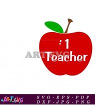 Red Apple Teacher Clipart Free Printable SVG