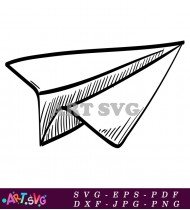 Paper Airplane Drawing Clip Art Vector Graphic SVG