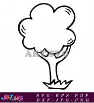 Black And White Tree Illustration SVG 1