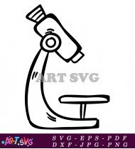 Microscope Science Equipment Illustration for Education SVG