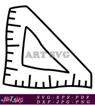 Protractor with Markings and Angle Measure Tool SVG