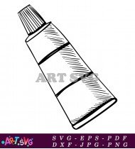 Hand Drawn Sketch of a Tube of Paste SVG