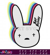 Bad Bunny Bunny Logo Vector Art SVG