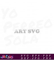 Yo Perreo Sola Text With Bunny Character SVG 2