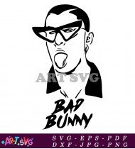 Bad Bunny With Sunglasses Design SVG 1