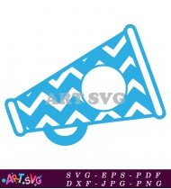 Cheerleading Megaphone with Chevron Pattern for School SVG