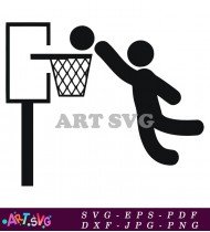 Basketball Silhouette Vector Image SVG