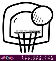 Basketball Net Silhouette Icon SVG