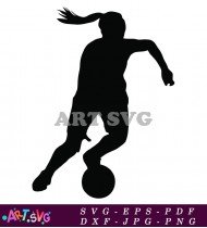 Silhouette Basketball Player Woman SVG