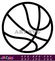 Black and White Basketball Graphic Design SVG