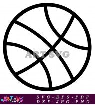 Black And White Basketball Graphic Design SVG