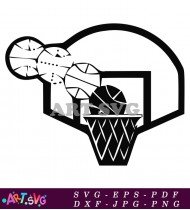 Basketball Hoop Net Design Vector Icon SVG