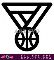 Black Basketball Silhouette Vector Design SVG