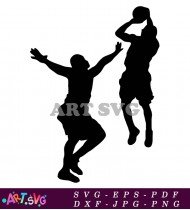 Basketball Player Shooting a Free Throw Vector SVG