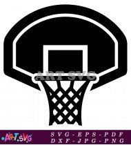 Classic basketball hoop silhouette for the sport. SVG