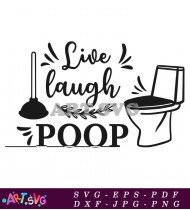 Funny Bathroom Signs Decor Wall Art For Home SVG